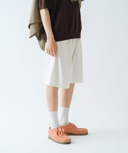 顏料染 寬鬆 針織 休閒短褲