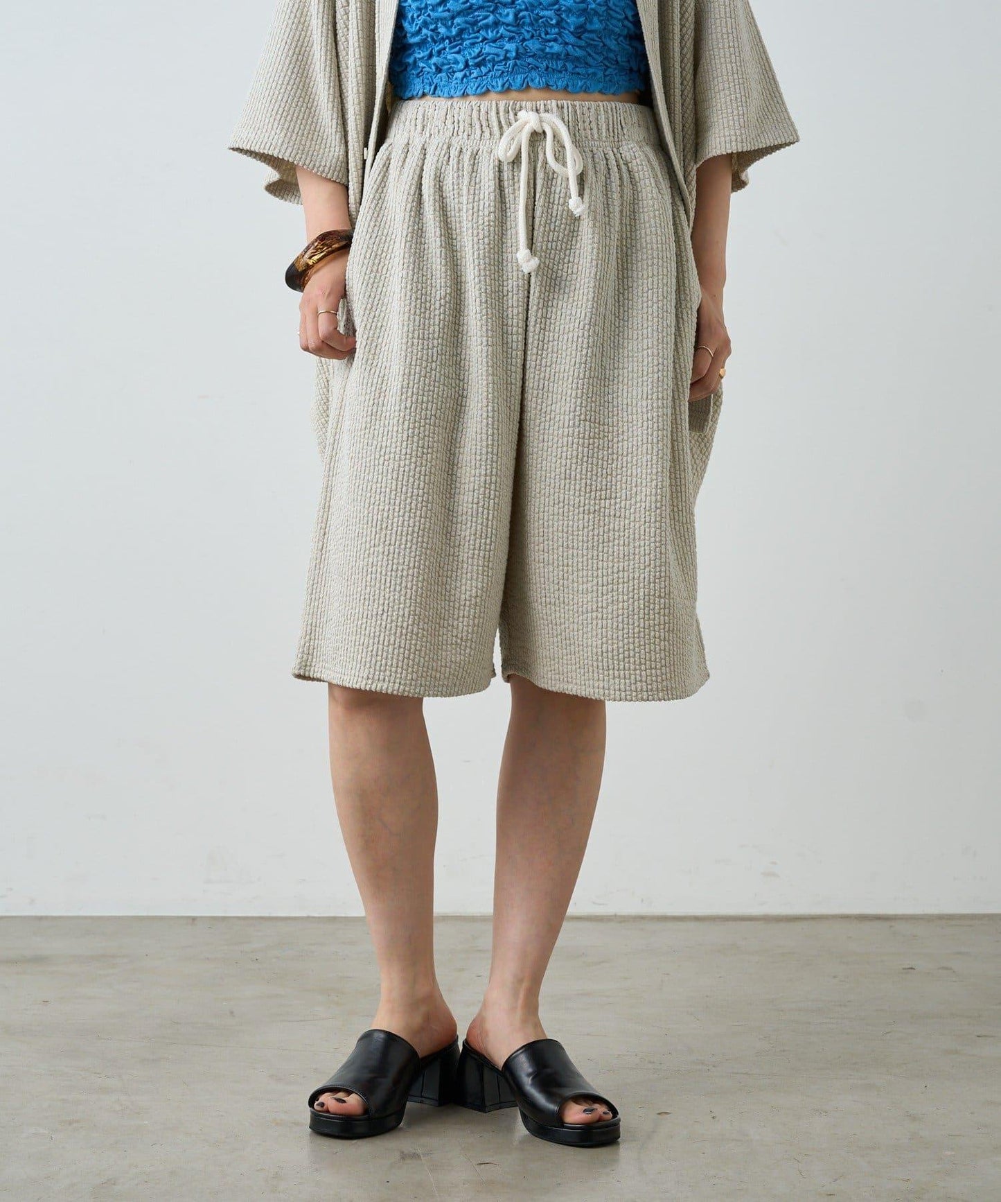 Kastane 彈力泡泡紗休閒短褲