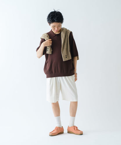 顏料染 寬鬆 針織 休閒短褲