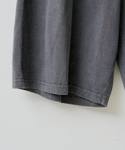 顏料染 寬鬆 針織 休閒短褲