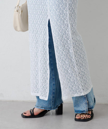 Kastane B 蕾絲開叉半身裙