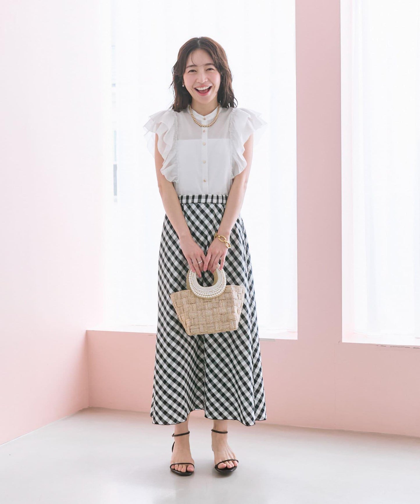 La boutique BonBon 荷葉邊褶飾袖 襯衫