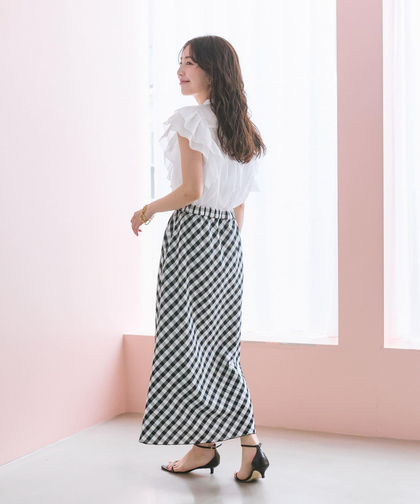 La boutique BonBon 荷葉邊褶飾袖 襯衫