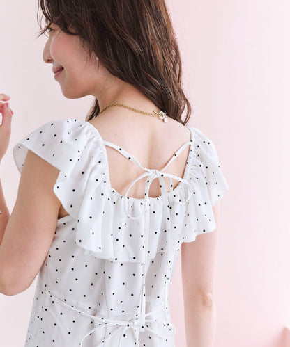 荷葉邊美人魚連衣裙