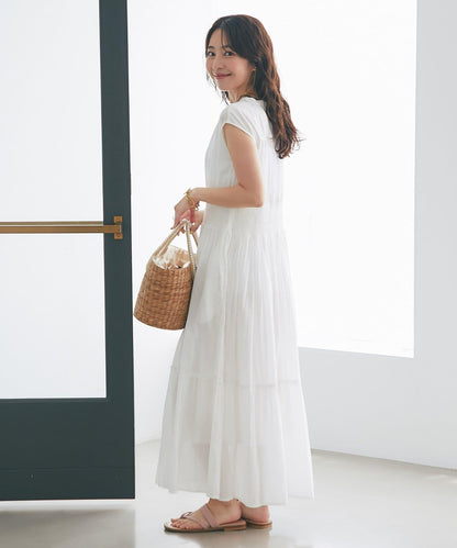 La boutique BonBon 棉質腰部抽褶連衣裙