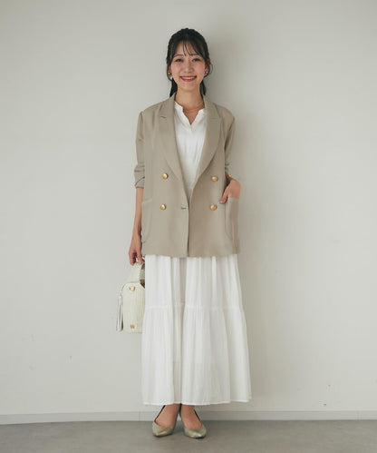 La boutique BonBon 棉質腰部抽褶連衣裙