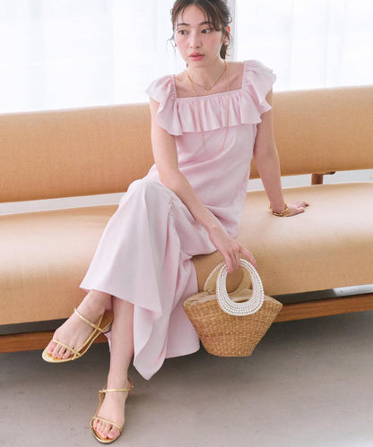 荷葉邊美人魚連衣裙