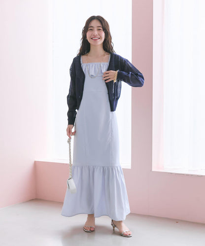 荷葉邊美人魚連衣裙