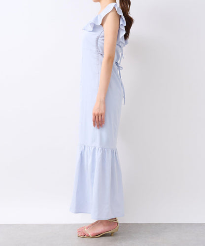 荷葉邊美人魚連衣裙