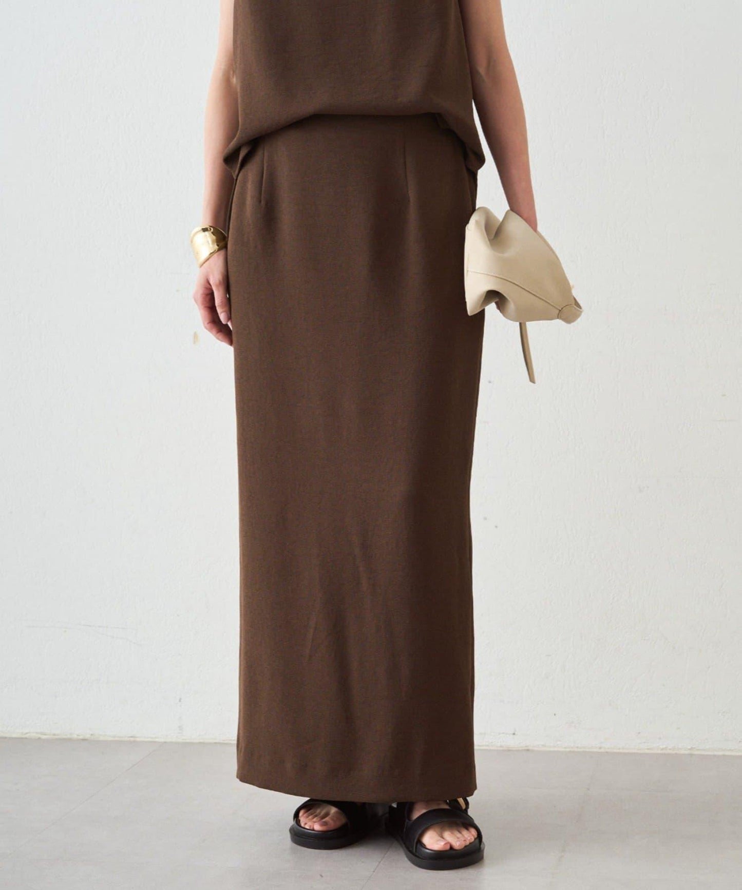 雙層喬其紗 修身 半身裙