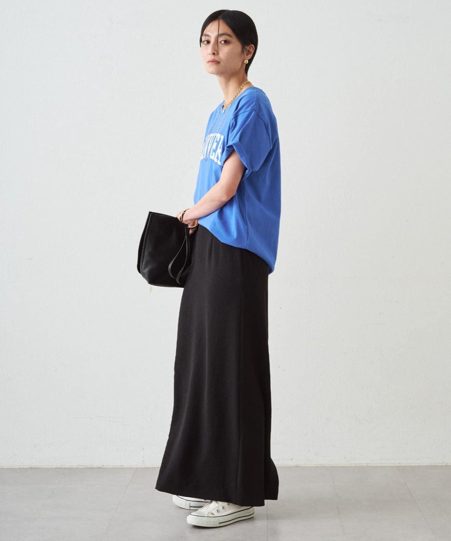 雙層喬其紗 修身 半身裙