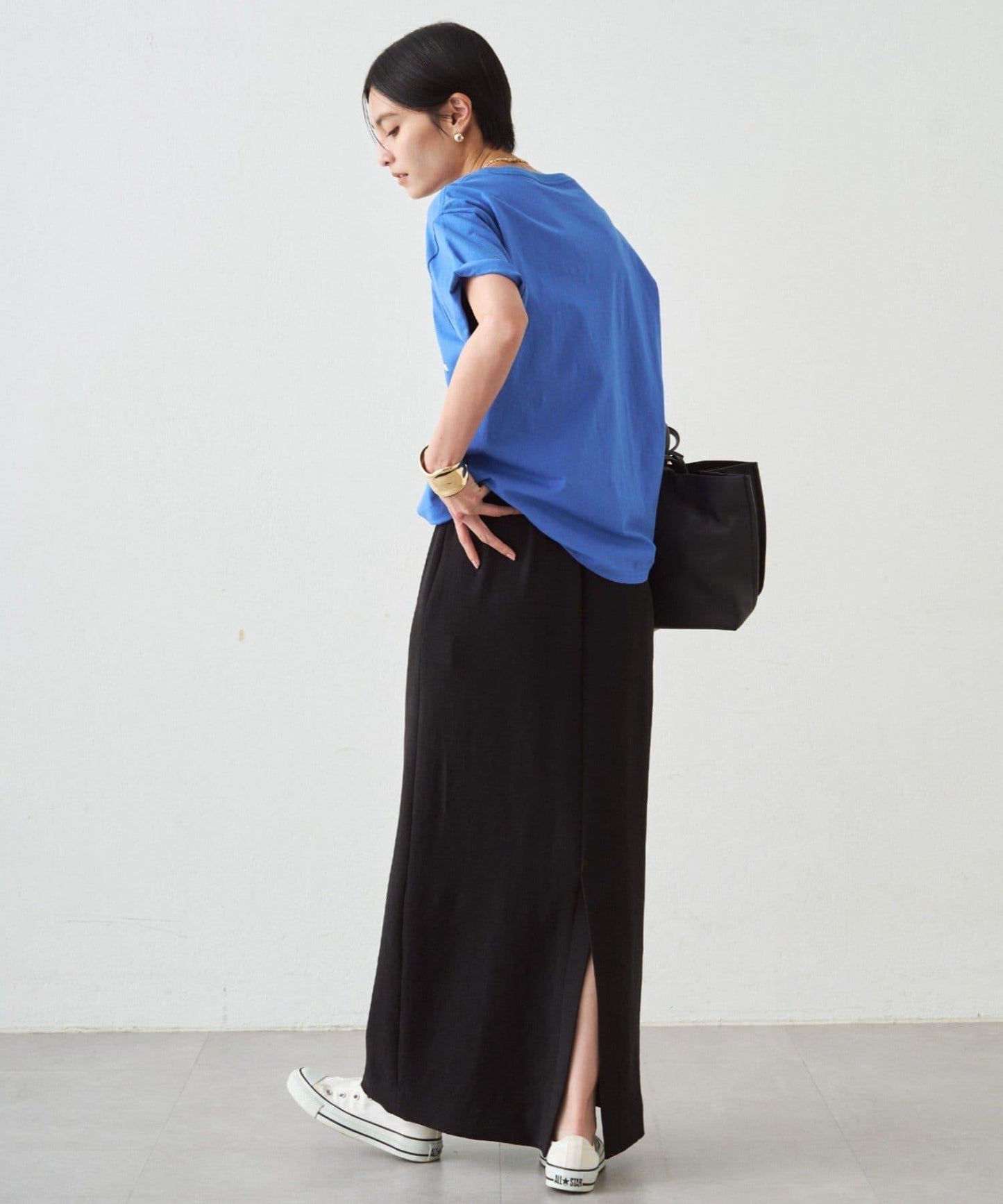 雙層喬其紗 修身 半身裙