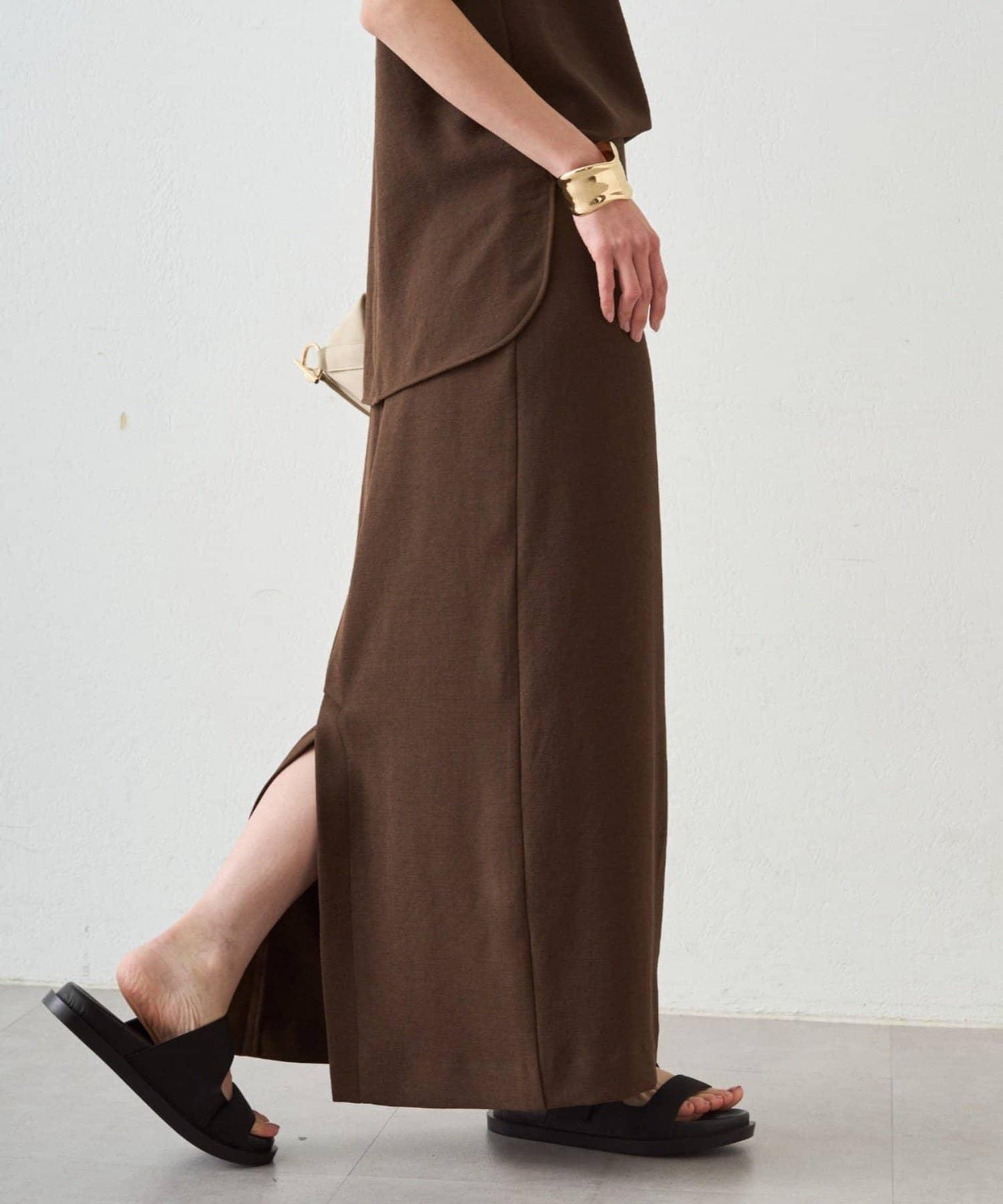 雙層喬其紗 修身 半身裙