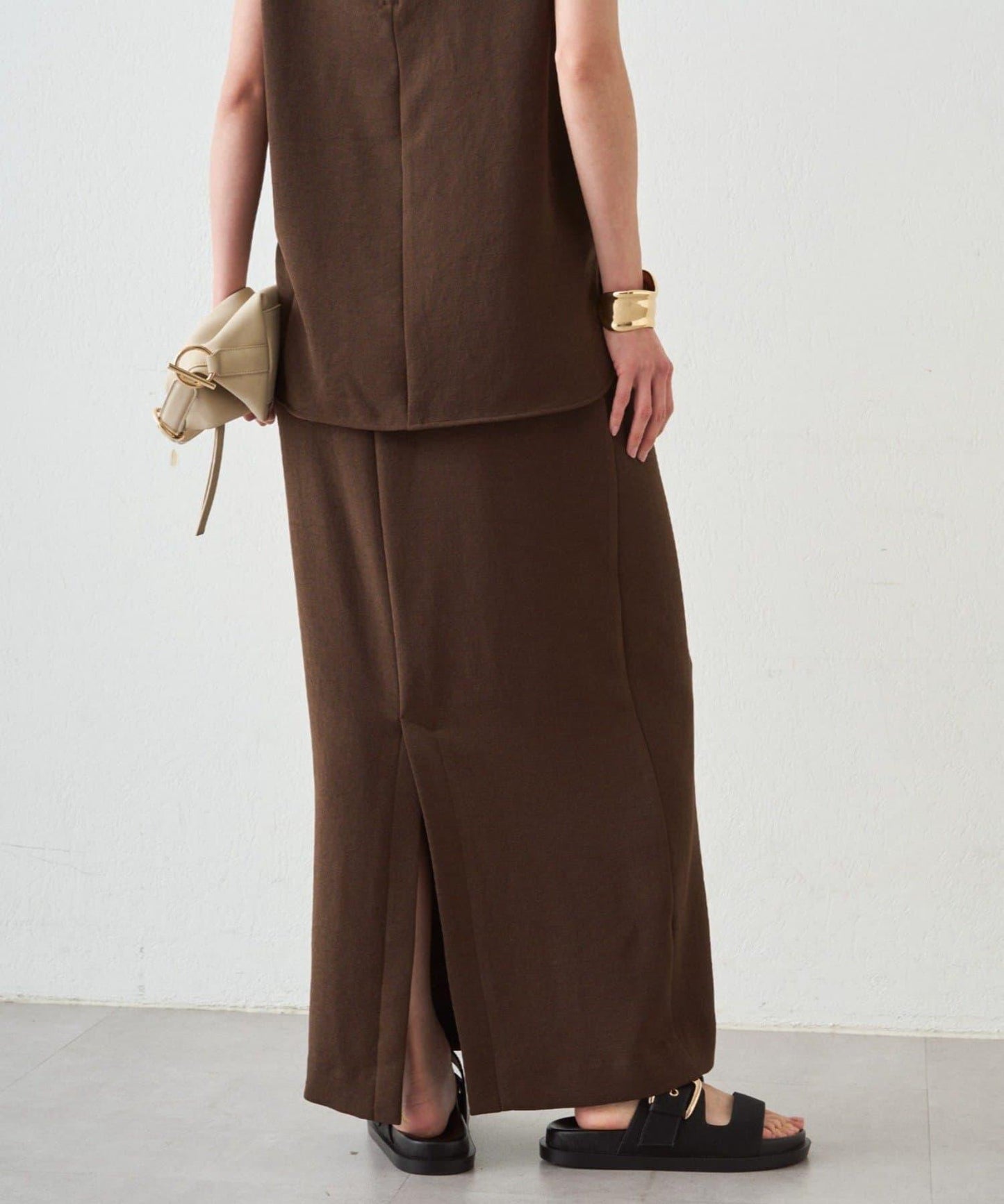 雙層喬其紗 修身 半身裙