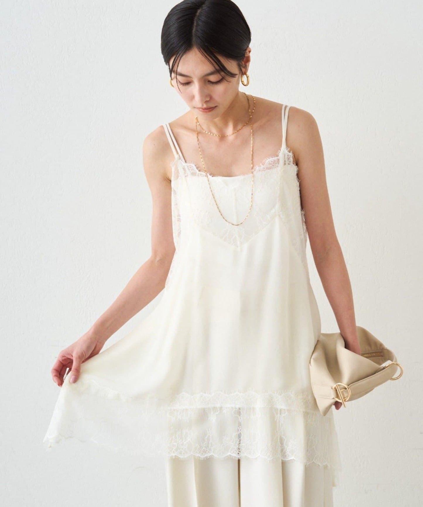 蕾絲雪紡吊帶背心