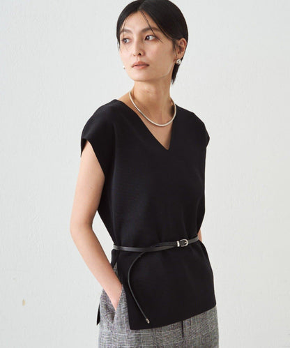 2WAY光澤針織上衣