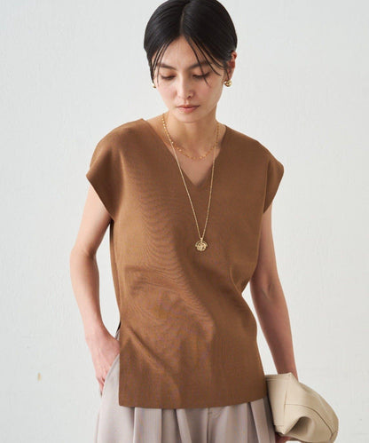 2WAY光澤針織上衣