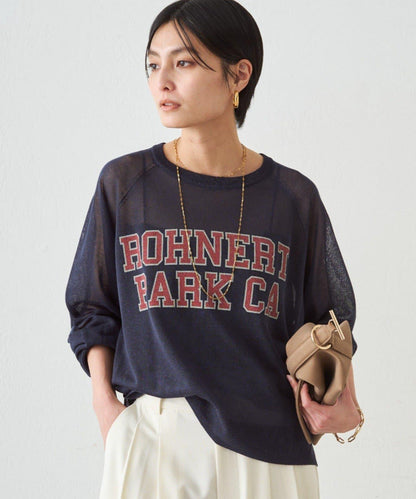 透感學院字母印花 針織上衣