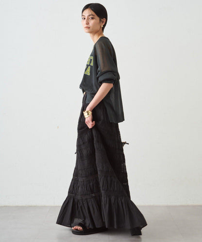 透感學院字母印花 針織上衣