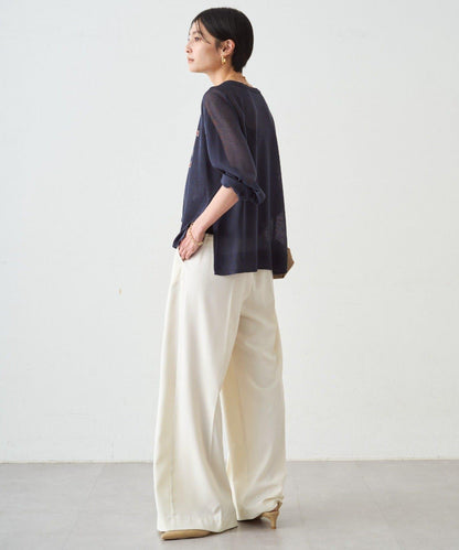 透感學院字母印花 針織上衣