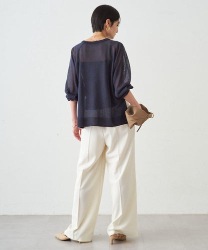 透感學院字母印花 針織上衣