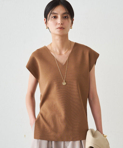 2WAY光澤針織上衣