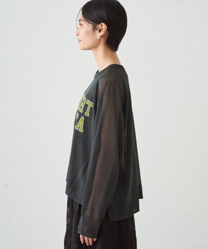 透感學院字母印花 針織上衣