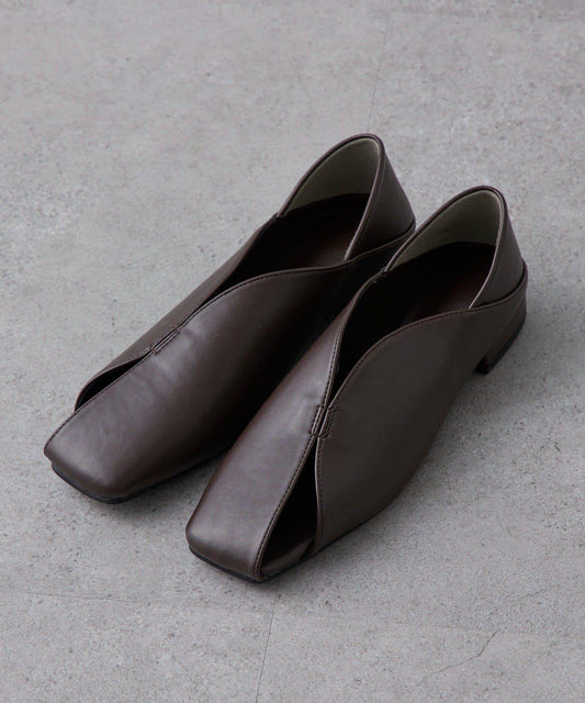 方頭 鏤空設計 女式單鞋