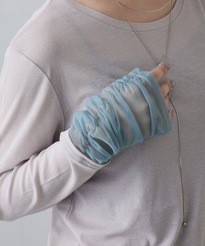 袖部抽褶設計 套頭上衣