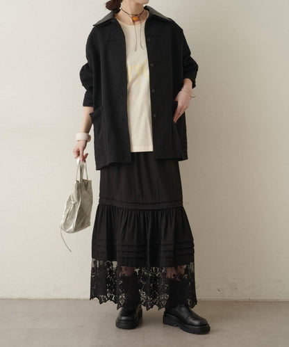 可拆卸皮革領 工裝版型 工裝外套