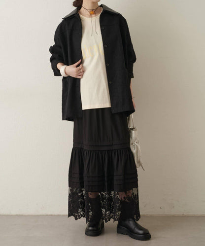 可拆卸皮革領 工裝版型 工裝外套