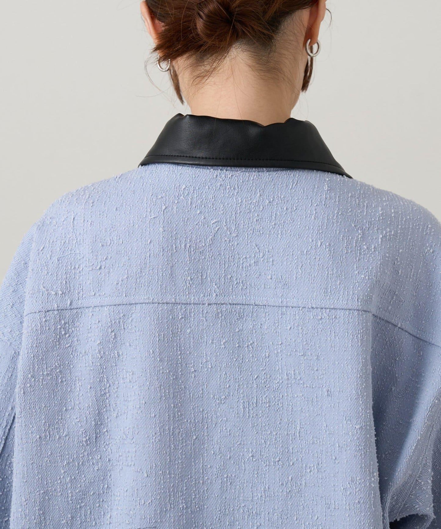 可拆卸皮革領 工裝版型 工裝外套