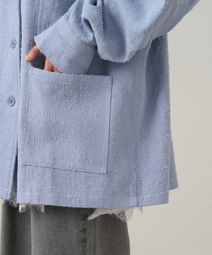 可拆卸皮革領 工裝版型 工裝外套