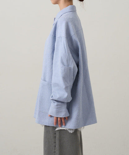 可拆卸皮革領 工裝版型 工裝外套