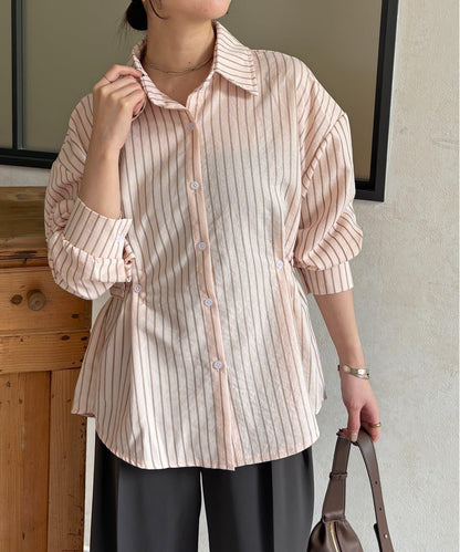 腰帶設計 條紋圖案 襯衫