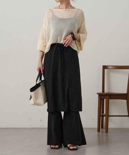 網眼寬鬆針織上衣