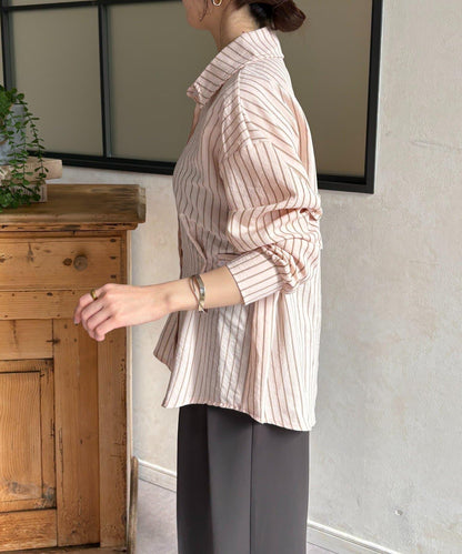 腰帶設計 條紋圖案 襯衫