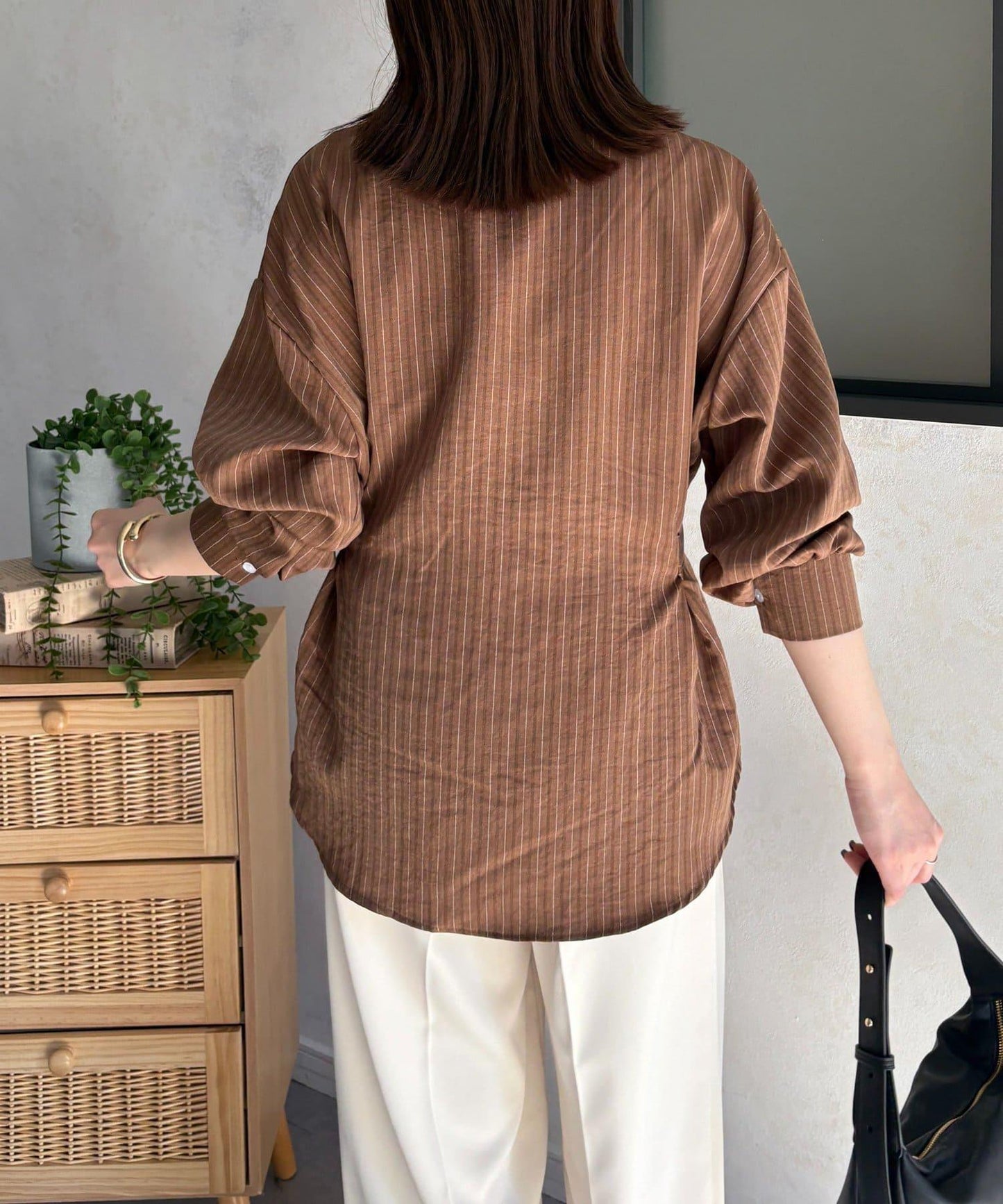 腰帶設計 條紋圖案 襯衫