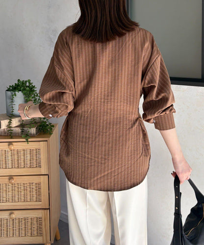 腰帶設計 條紋圖案 襯衫