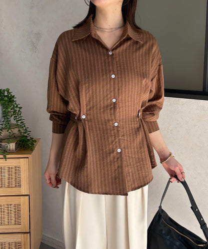 腰帶設計 條紋圖案 襯衫