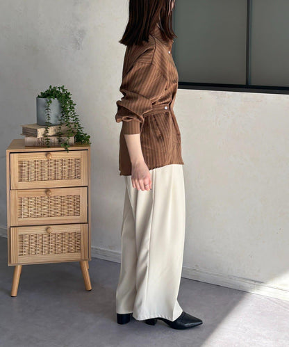 腰帶設計 條紋圖案 襯衫