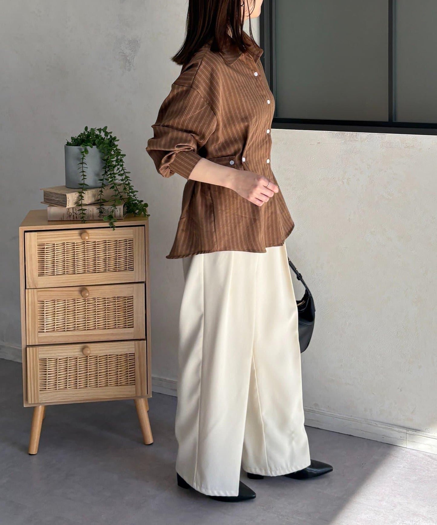 腰帶設計 條紋圖案 襯衫