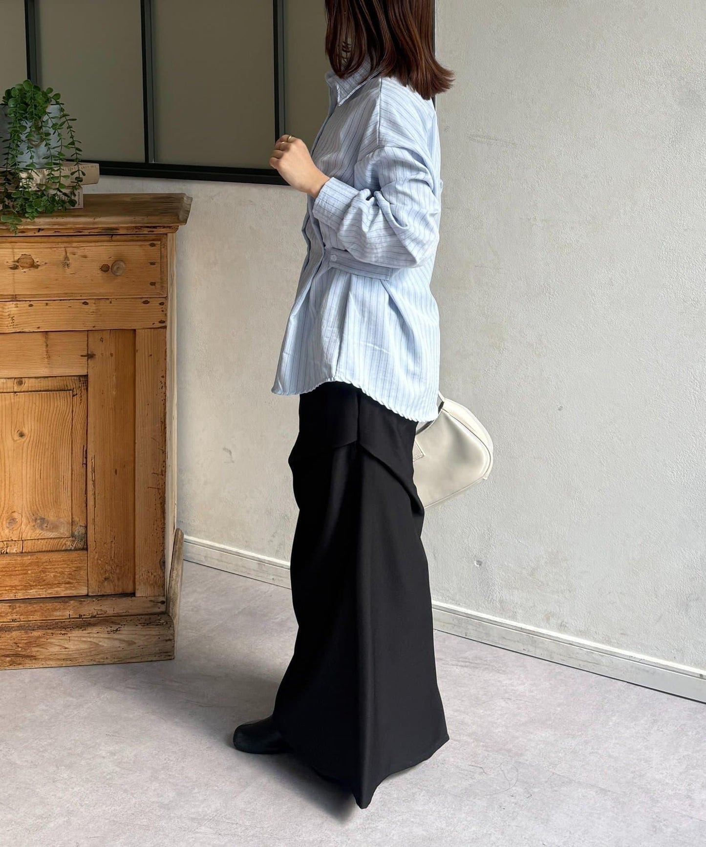 腰帶設計 條紋圖案 襯衫