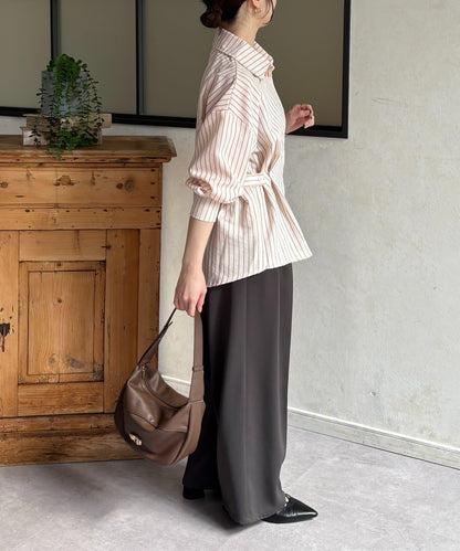 腰帶設計 條紋圖案 襯衫