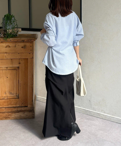 腰帶設計 條紋圖案 襯衫