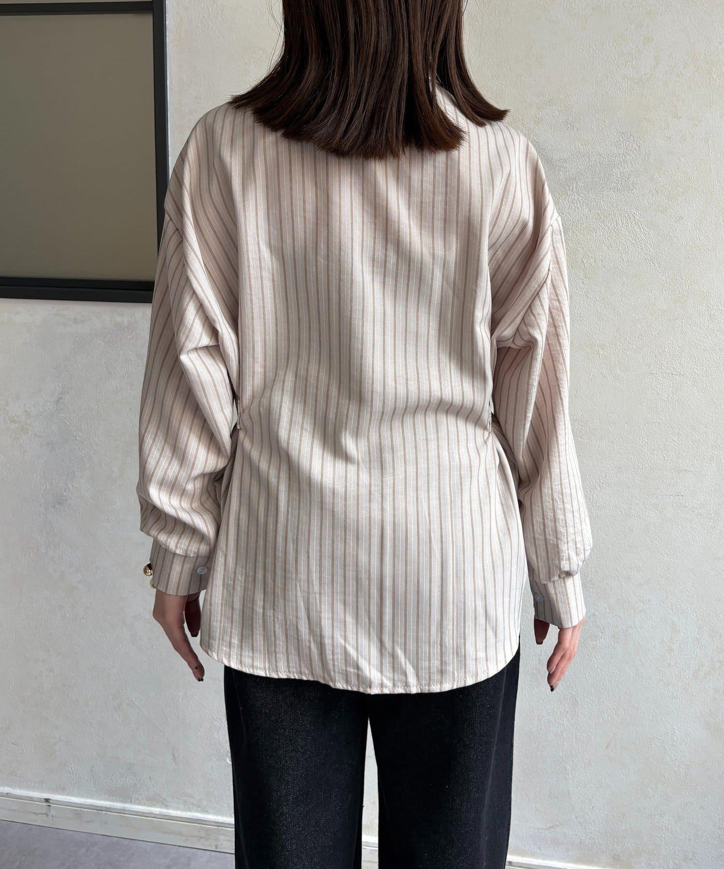 腰帶設計 條紋圖案 襯衫