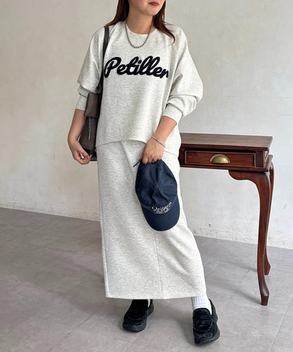 繭型套頭上衣＋窄擺半身裙套裝