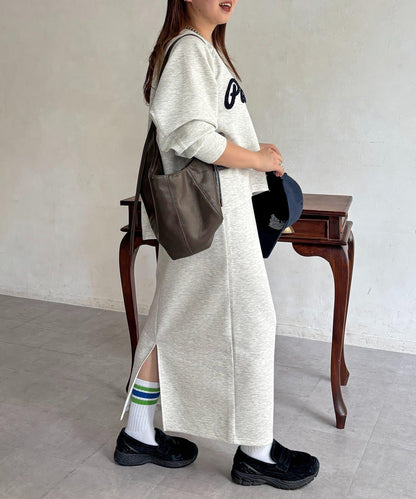 繭型套頭上衣＋窄擺半身裙套裝