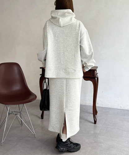 連帽衛衣配窄版半身裙套裝