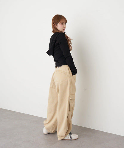 連帽亨利領長袖T恤